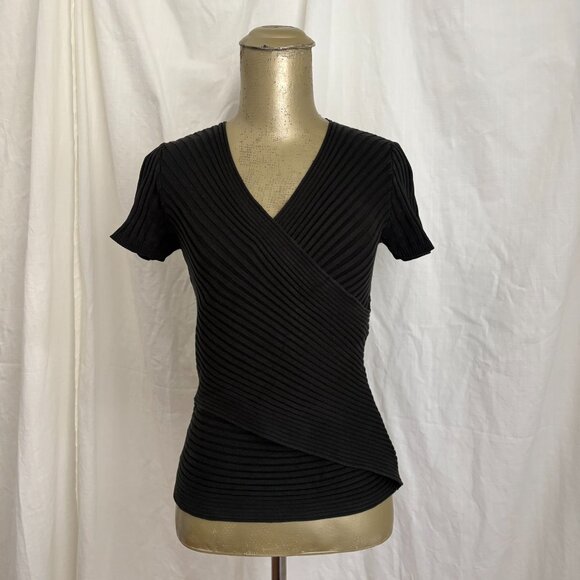 Cache Silk Knit Wrap Top S - Picture 2 of 6